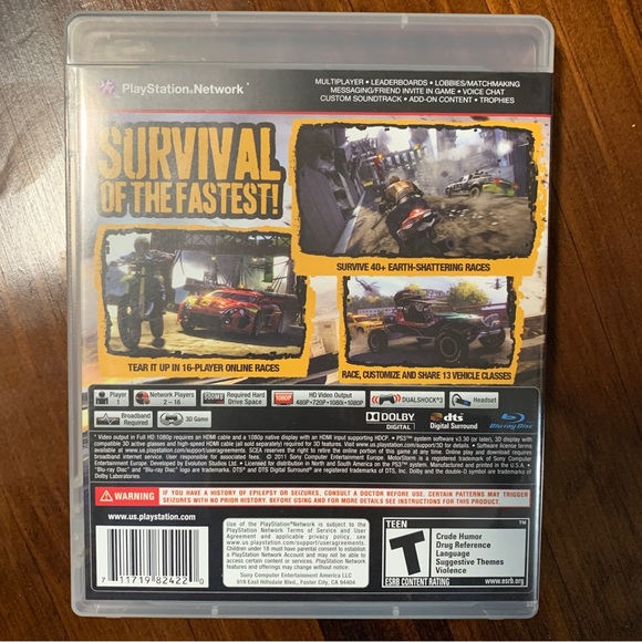 PS3 Motor Storm Apocalypse PlayStation Game - Picture 3 of 3